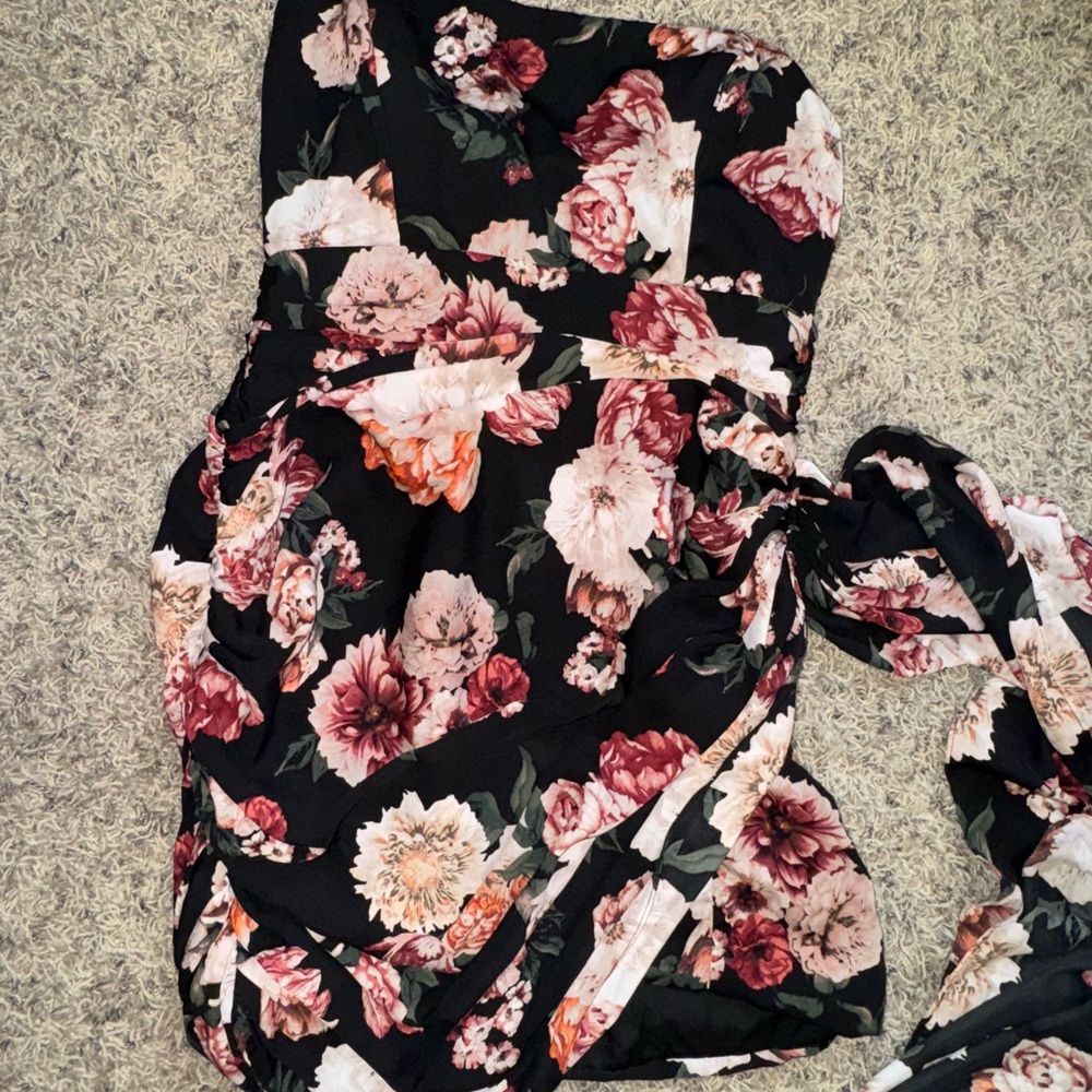 Floral Strapless Dress